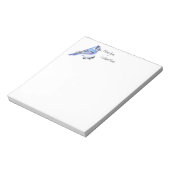 Waterverf Blue Jay News van Custom Name Bird, Notitieblok (Linkerzijde)