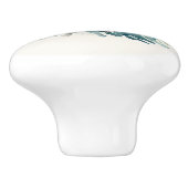 Waterverf Blue Jay Pine Branch Keramische Knop (Zijkant)