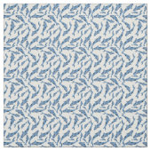 Waterverf Blue Koi Fish Pattern Stof (Swatch)