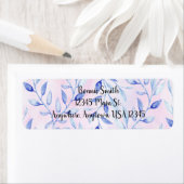 Waterverf Blue Leafy Vine Label (Insitu)