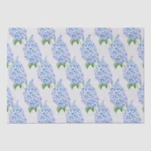 Waterverf Blue Lilacs Pattern Tissuepapier