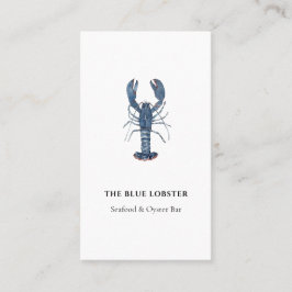 Waterverf Blue Lobster restaurant Visitekaartje