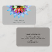 Waterverf Blue Lotus Flower Logo Massage Yoga Visitekaartje (Voorkant / Achterkant)