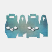 Waterverf Blue Lucky Dice Casino Nachtprijs Box Bedankdoosjes (Uitgevouwen)