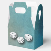 Waterverf Blue Lucky Dice Casino Nachtprijs Box Bedankdoosjes (Geopend)