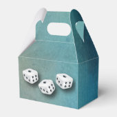 Waterverf Blue Lucky Dice Casino Nachtprijs Box Bedankdoosjes (Voorkant Zijde)