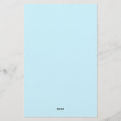 Waterverf Blue met Whimsical Flowers Personal Briefpapier (Achterkant)