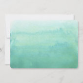 Waterverf Blue Monogram Foto Collage Boy Birth Aankondiging (Achterkant)