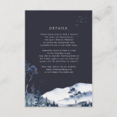 Waterverf Blue Mountain bruiloft Details Kaart (Voorkant)