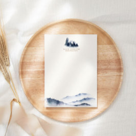 Waterverf Blue Mountain Monogram briefpapier