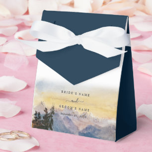 Waterverf Blue Mountains Pine Wedding Bedankdoosjes