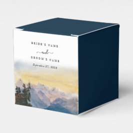 Waterverf Blue Mountains Pine Wedding Bedankdoosjes