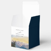 Waterverf Blue Mountains Pine Wedding Bedankdoosjes (Geopend)