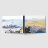 Waterverf Blue Mountains Pine Wedding Gastenboek (Volledig)