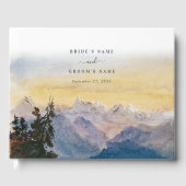Waterverf Blue Mountains Pine Wedding Gastenboek (Voorkant)