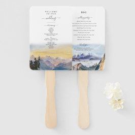Waterverf Blue Mountains Pine Wedding Handwaaier