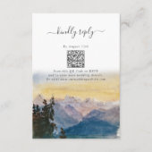Waterverf Blue Mountains Pine Wedding Informatiekaartje (Voorkant)