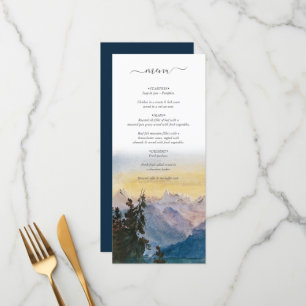 Waterverf Blue Mountains Pine Wedding Menu