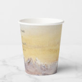 Waterverf Blue Mountains Pine Wedding Papieren Bekers (Achterkant)