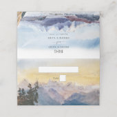 Waterverf Blue Mountains Pine Wedding Plaatskaartje (Buitenkant ongevouwen)