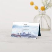 Waterverf Blue Mountains Pine Wedding Plaatskaartje (Achterkant)