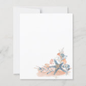 Waterverf blue nautische oceaan huwelijksuitnodigi (Achterkant)