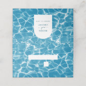 Waterverf Blue Ocean Beach Trouwplaatskaart Plaatskaartje (Buitenkant ongevouwen)