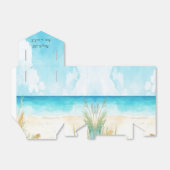 Waterverf Blue Ocean Beach Wedding Favoriete Box Bedankdoosjes (Uitgevouwen)