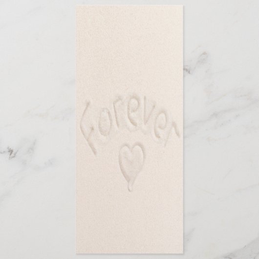 Waterverf Blue Ocean Beach Wedding Menu (Achterkant)