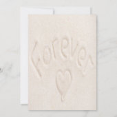 Waterverf Blue Ocean Beach Wedding RSVP Kaart (Achterkant)