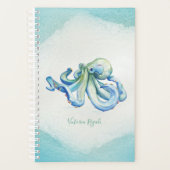Waterverf Blue Octopus Planner (Voorkant)