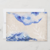 Waterverf Blue Ombre huwelijksuitnodigingen Kaart (Achterkant)