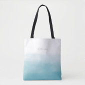 Waterverf Blue Ombre Tote Bag (Voorkant)