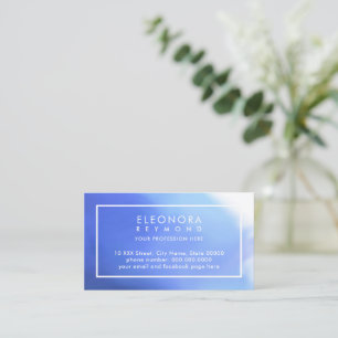 Waterverf Blue Ombre Visitekaartje