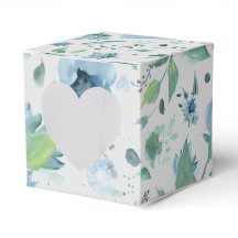 Waterverf Blue op Light Grey Floral