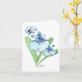 Waterverf Blue Orchid Wenskaart w/envelop Kaart (Gele Bloem)