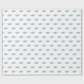 Waterverf Blue Origami Boat Cadeaupapier (Vlak)