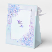 Waterverf Blue Paars Lila Flower Favor Box Bedankdoosjes (Achterkant)