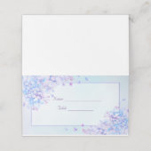 Waterverf Blue Paars Lila Wedding Plaatskaartje (Buitenkant ongevouwen)