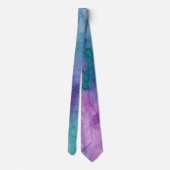 Waterverf Blue Paars Stropdas (Achterkant)