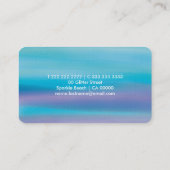 Waterverf Blue Paarse Colors Visitekaartje (Achterkant)