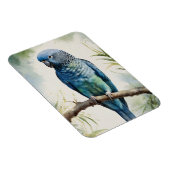 Waterverf Blue Parakeet Eucalyptus Tree Flexible Magneet (Rechterzijde)