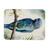 Waterverf Blue Parakeet Eucalyptus Tree Flexible Magneet (Horizontaal)