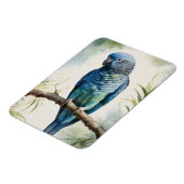 Waterverf Blue Parakeet Eucalyptus Tree Flexible Magneet (Linkerzijde)