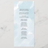 Waterverf blue Party-programma's Programmakaart (Achterkant)