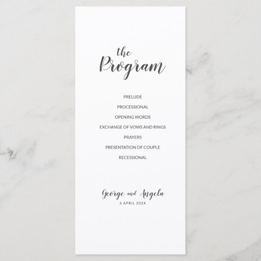 Waterverf blue Party-programma's Programmakaart (Voorkant)