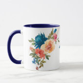 Waterverf Blue Peach Rozen mama Mok (Links)