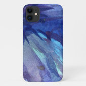 Waterverf Blue Phone iPhone Case (Achterkant)