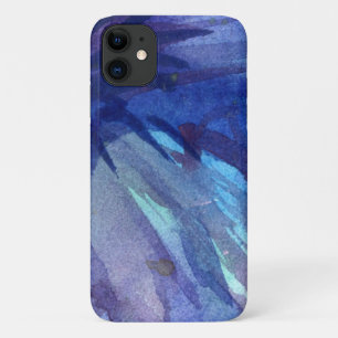 Waterverf Blue Phone iPhone Case