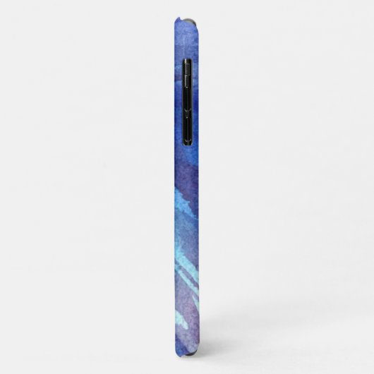 Waterverf Blue Phone iPhone Case (Achterkant/links)